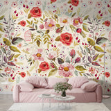Rose Flower Garden Peel and Stick Wall Mural - FL008