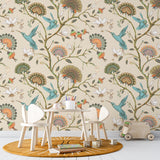 Blue Bird Chinoiserie Peel and Stick Wall Mural - CH014