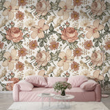 Vintage Floral Peel and Stick Wall Mural - FL027