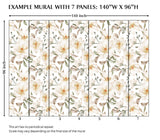 White Magnolia Blossom Flower Peel and Stick Wall Mural - FL031