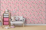 Pink Flowers Peel and Stick Wallpaper - FL032