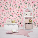 Pink Flowers Peel and Stick Wall Mural - FL033