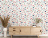 Watercolor Floral Peel and Stick Wallpaper - FL039