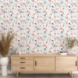 Watercolor Floral Peel and Stick Wallpaper - FL039