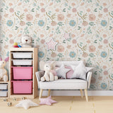 Boho Flowers Peel and Stick Wallpaper