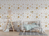 Beige Garden Peel and Stick Wallpaper