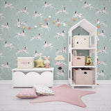 Cute Funny White Spotted Dogs Peel and Stick Wallpaper