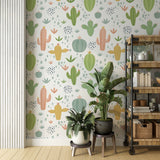 Boho Cactus Peel and Stick Wallpaper