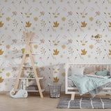 Beige Garden Peel and Stick Wallpaper
