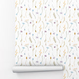 Flower with Lines Peel and Stick Wallpaper - NB10507