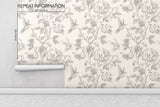Hummingbirds and Flower Chinoiserie Peel and Stick Wallpaper - CH002