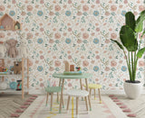 Boho Flowers Peel and Stick Wallpaper