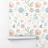 Boho Flowers Peel and Stick Wallpaper