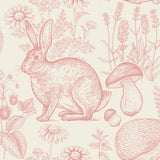 Pink Rabbit Peel and Stick Wall Mural - AN002