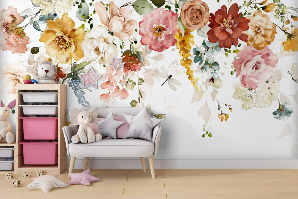 Summer Flower Peel and Stick Wall Mural - FL005