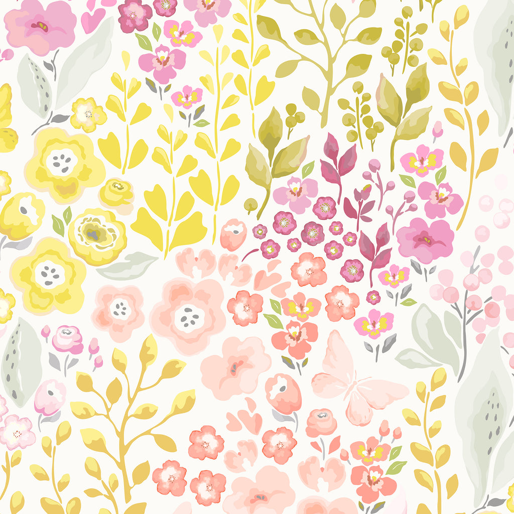 Flowers Garden Peel and Stick Wall Mural - FL012