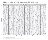 Minimal Floral Peel and Stick Wall Mural - FL020