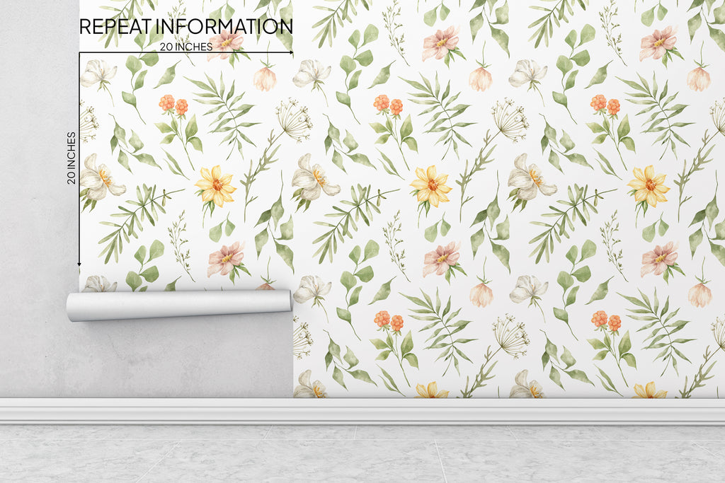 Floral Garden Peel and Stick Wallpaper - FL022