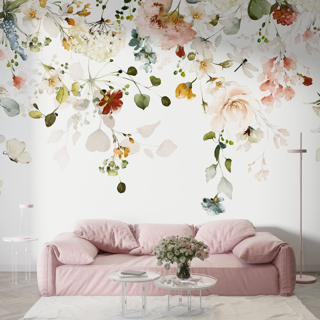 Floral Garden Peel and Stick Wall Mural - FL023