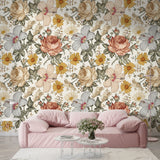Vintage Floral Peel and Stick Wall Mural - FL028