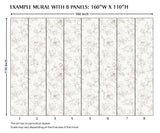 Minimal Floral Peel and Stick Wall Mural - FL034
