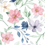 Watercolor Floral Peel and Stick Wallpaper - FL039
