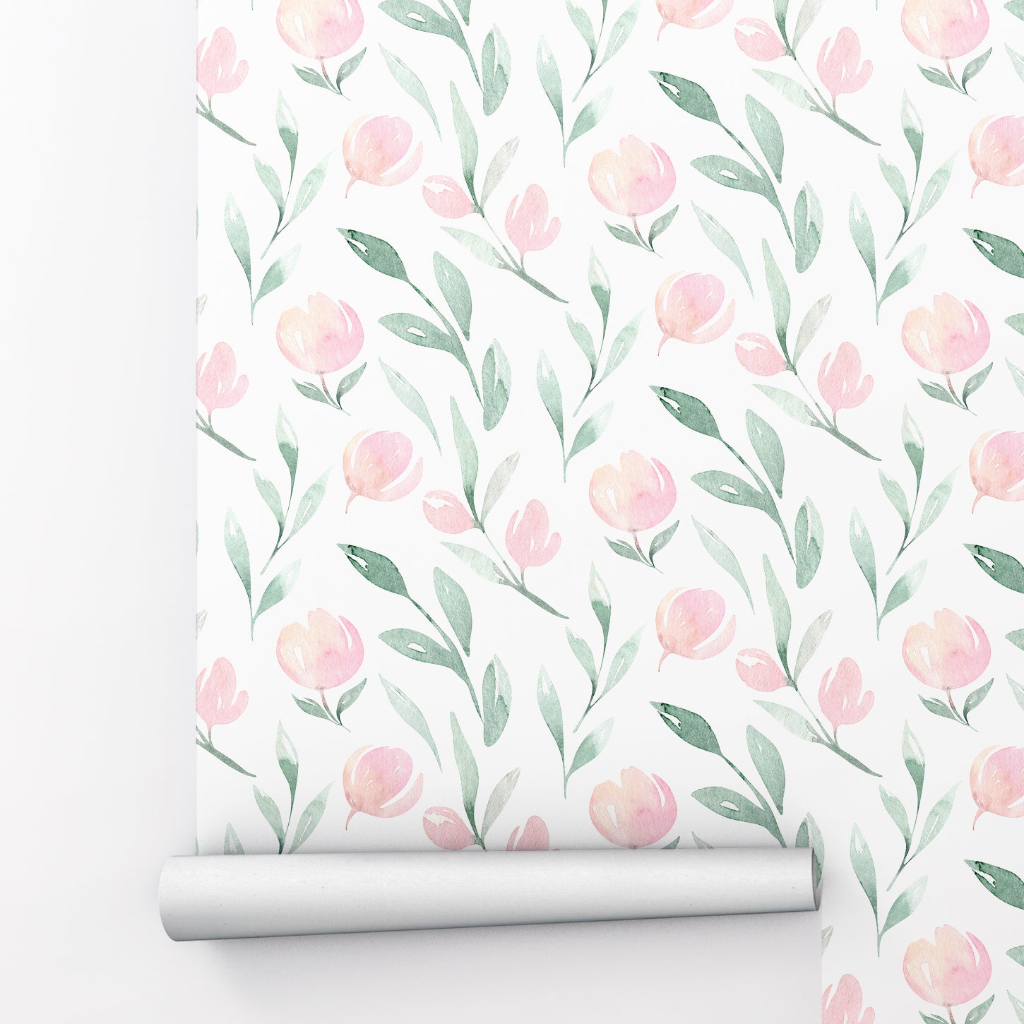 Watercolor Floral Peel and Stick Wallpaper - FL1006