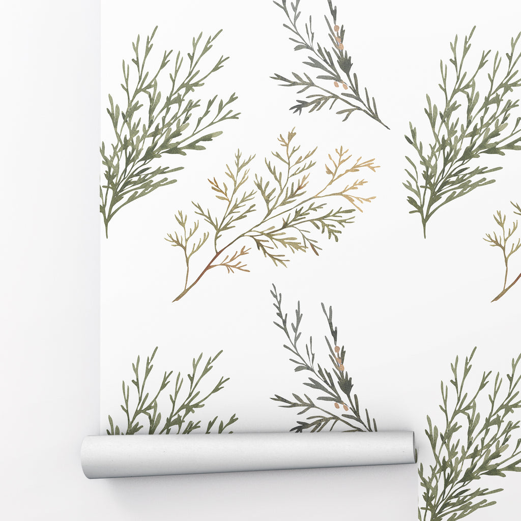 Pine Leaf Peel and Stick Wallpaper - NB10313