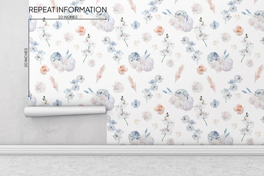 Hydrangea Flowers Peel and Stick Wallpaper - NB10338