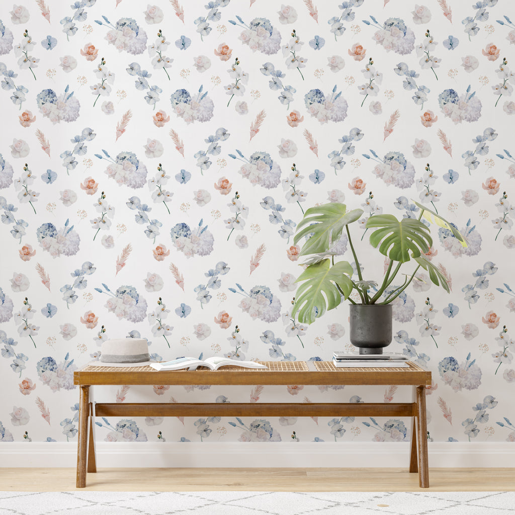 Hydrangea Flowers Peel and Stick Wallpaper - NB10338