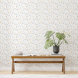Flower with Lines Peel and Stick Wallpaper - NB10507