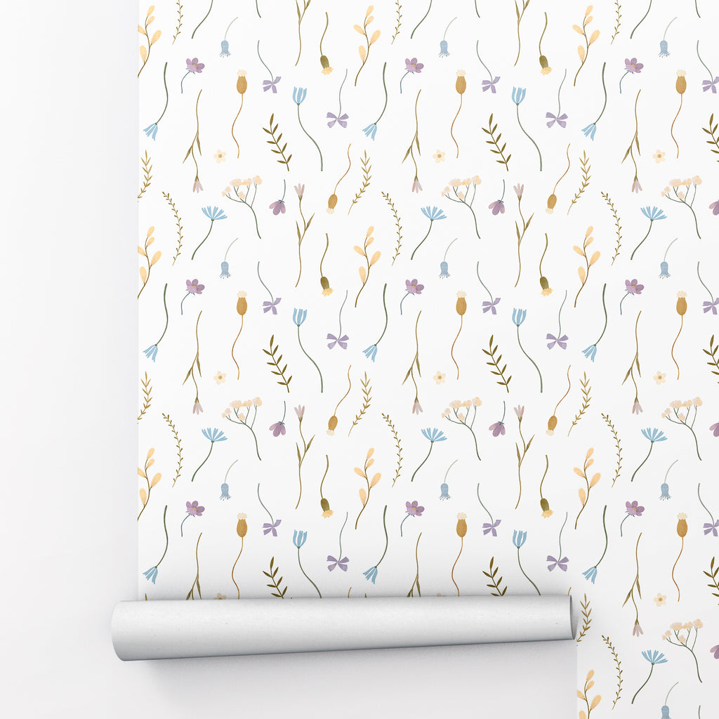 Flower with Lines Peel and Stick Wallpaper - NB10507