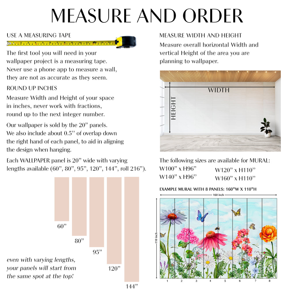 Peony Flower Peel and Stick Wallpaper - FL001