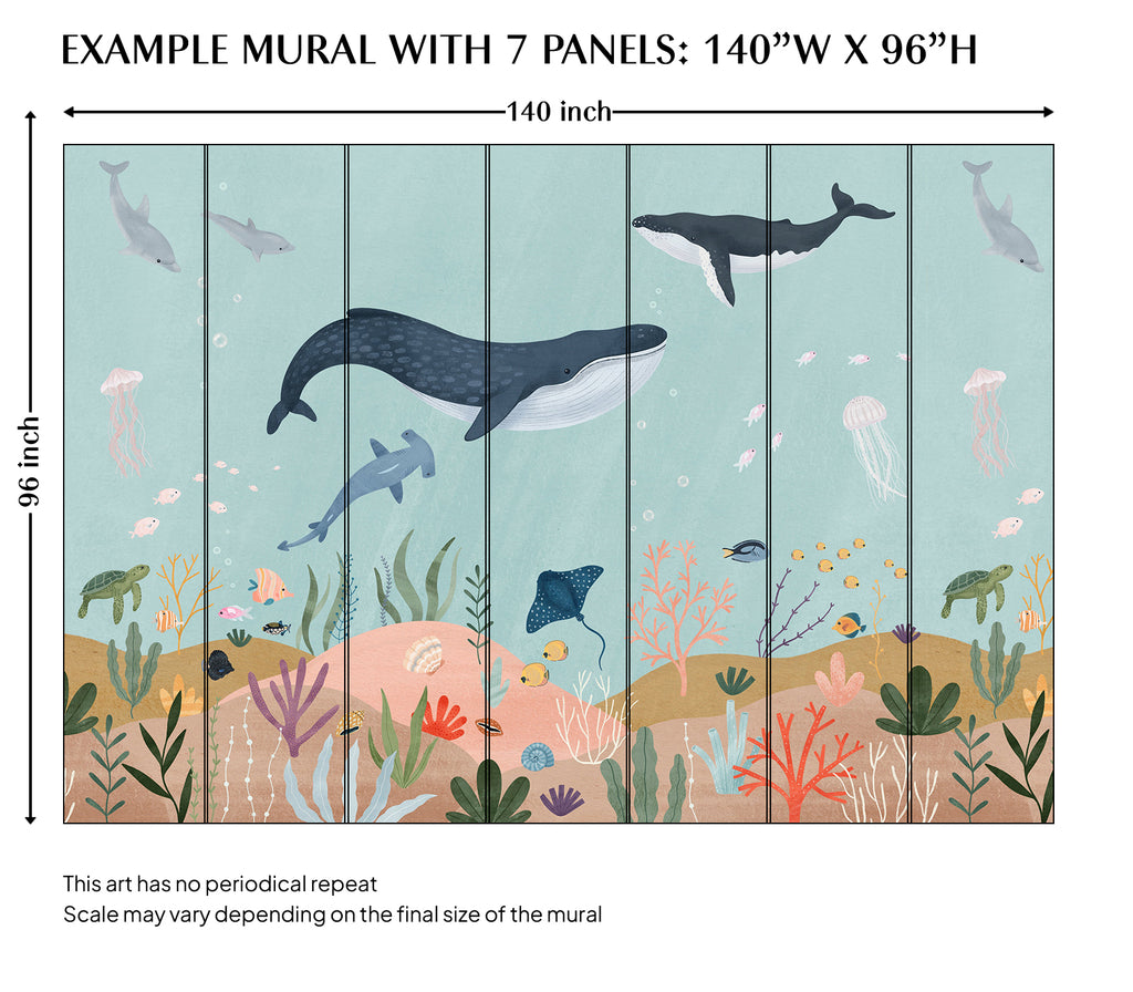Blue Ocean Peel and Stick Wall Mural