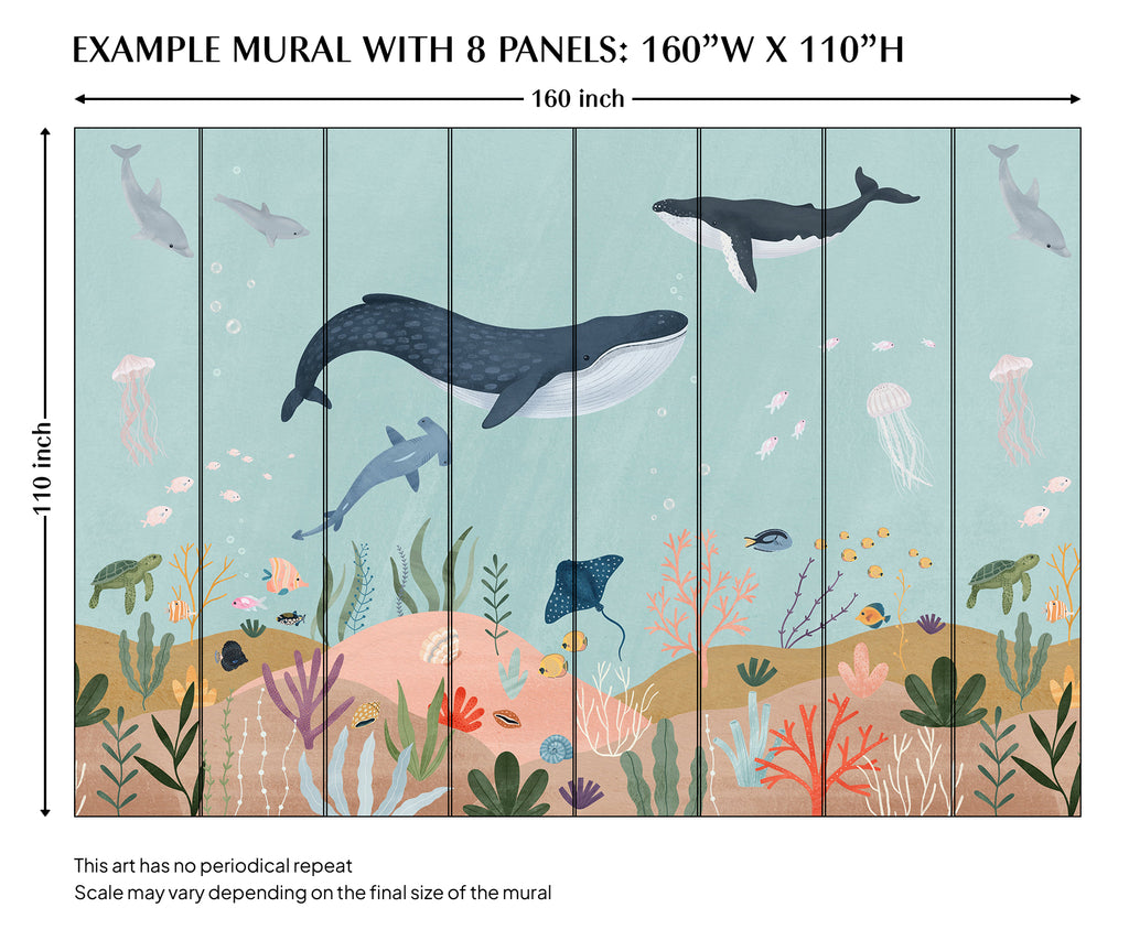 Blue Ocean Peel and Stick Wall Mural