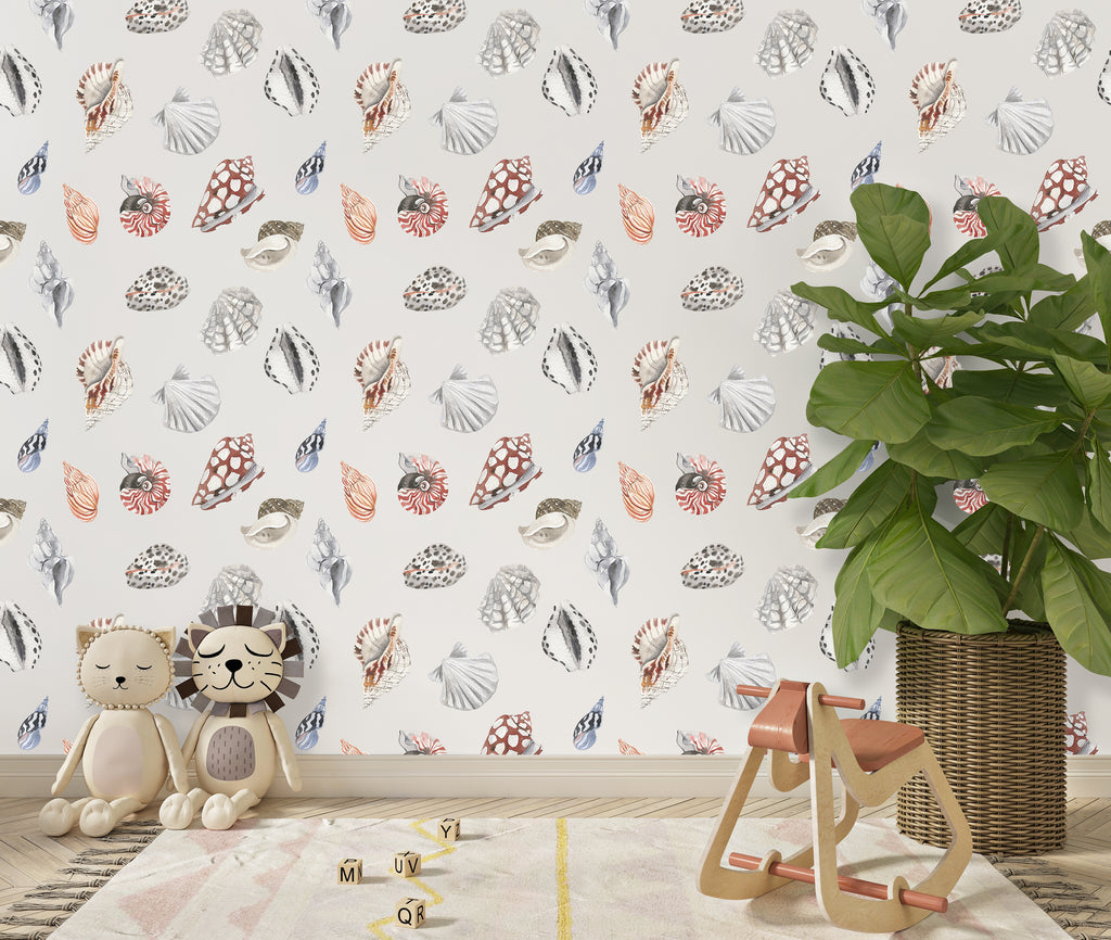 Seashell Animal Peel and Stick Wallpaper
