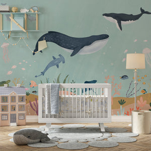 Blue Ocean Peel and Stick Wall Mural