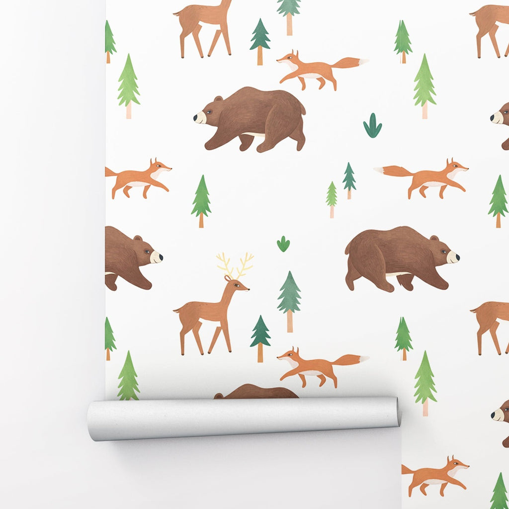 Forest Animal Peel and Stick Wallpaper